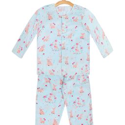 Nigh Nigh Girls Blue & Pink Bambi Printed Cotton Sustainable Night Suit-image-16