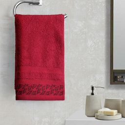 Portico New York Unisex Red Solid Hand Towel-image-21