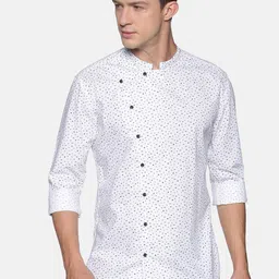 SHOWOFF Men White & Navy Blue Floral Printed Comfort Slim Fit Casual Shirt-image-39