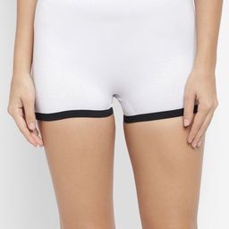 N-Gal Women White Solid Seamless Boyshort NPBS01-White-picture-34