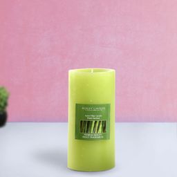 HOSLEY Green Set of 2 Fresh Bamboo Aromatic Pillar Candles-15