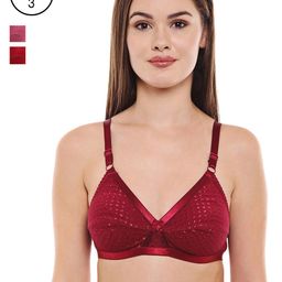 Bodycare Women Pack of 3 Self Design Everyday Bra E1528MHPIRED-18