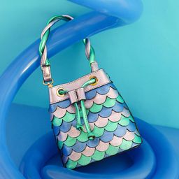 And Also Textured Leather Bucket Sling Bag-11