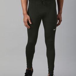 Nike Men's Black Solid Dri-FIT Running Tights-57