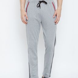 Adobe Men Grey Melange Slim-Fit Solid Track Pants-image-61