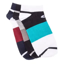 Allen Cooper Men Pack Of 3 Assorted Cotton Ankle-Length Socks-image-72