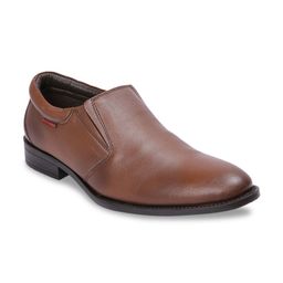 Red Chief Men Brown Leather Formal Slip Ons-picture-26