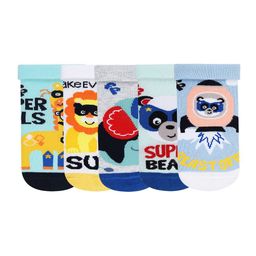 Bonjour Kids Pack Of 5 Assorted Ankle-Length Socks-image-61