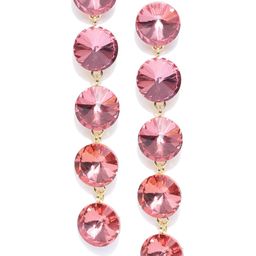 Jewels Galaxy Red Gold-Plated Handcrafted Stone-Studded Contemporary Drop Earrings-26