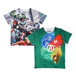 Marvel by Wear Your Mind Boys Pack Of 2 White Printed Round Neck T-shirts-image-114