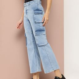 Harvard Women Flared Fit Coloured Cropped Jeans-image-6