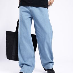glitchez Men Vintage Vibes Wide Leg Jeans-image-60