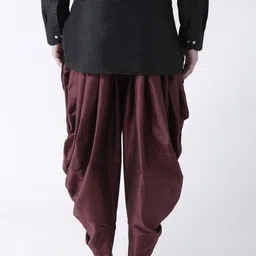 DEYANN Men Maroon Solid Dhoti-image-85