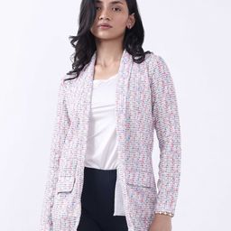 Bonnaty Printed Cotton Open Front Shrug-1