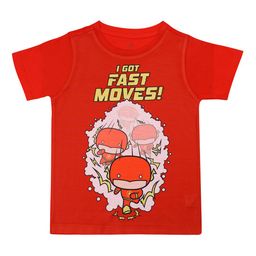 Flash Boys Red Flash Flash Printed Round Neck T-shirt-76