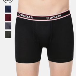 Dollar Bigboss Men Pack of 5 Solid Combed Cotton Classy Trunks- MDTR-08-picture-34