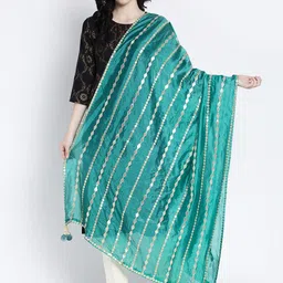 Clora Creation Women Sea Green Embroidered Dupatta-picture-43