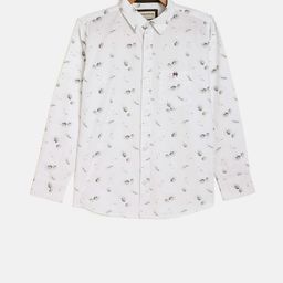 Crimsoune Club Boys White & Black Slim Fit Printed Casual Shirt-image-47