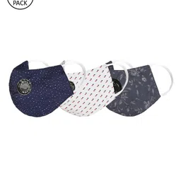 Balista Adults Pack of 3 Assorted 4-Ply Reusable Valved Anti-Dust Outdoor Masks-1