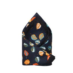 Tossido Men Navy Blue & Orange Printed Pocket Square-image-91