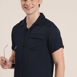 HERE&NOW Solid Regular Fit Casual Shirt-image-69