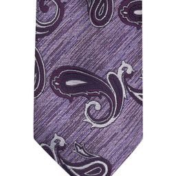 The Tie Hub Lavender & Purple Woven Design Reversible Broad Tie-image-60
