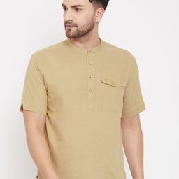 even Men Beige Solid Straight Kurta-image-88