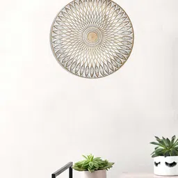 Art Street White Textured Round Wall Plate Decor-picture-55
