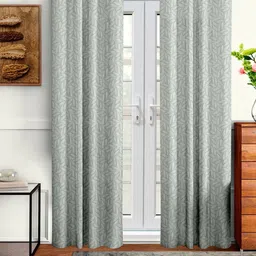 Cortina Grey Set of 2 Floral Door Curtains-image-21