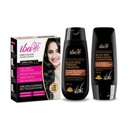 Iba Henna Based Hair Colour 60g + Black Seed Shampoo 230ml + Hair Conditioner 125ml-18