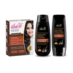 Iba Henna Based Hair Colour 60g + Black Seed Shampoo 230ml + Hair Conditioner 125ml-image-56
