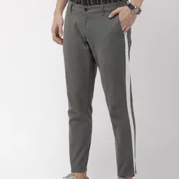 HIGHLANDER Men Grey Slim Fit Trousers-image-66