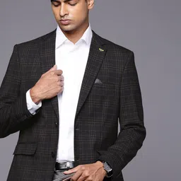 Theme Regular Fit Notched Lapel Collar Single Breasted Formal Blazer-image-67