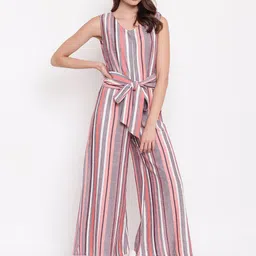 Mayra Women Multicoloured Striped Basic Jumpsuit-picture-11