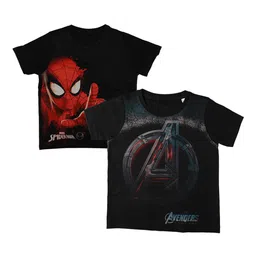 Marvel by Wear Your Mind Boys Pack of 2 Spiderman Printed Round Neck T-shirts-image-71