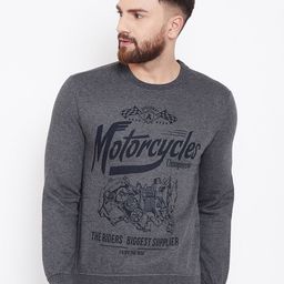 Austin wood Men Charcoal Printed Sweatshirt-picture-9