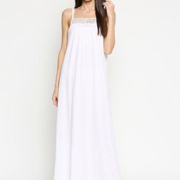 AV2 White Solid Cotton Nightdress-picture-55
