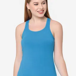 Soie Women Blue Solid Camisole-26