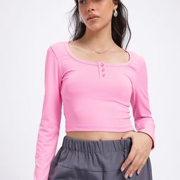 glitchez Pastel Dreams Scoop Neck Crop Top-image-93