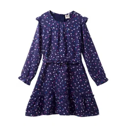 Cub McPaws Navy Blue Georgette Dress-image-44