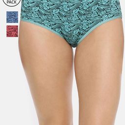 Red Rose Women Pack of 3 Assorted Hipster Briefs-image-71