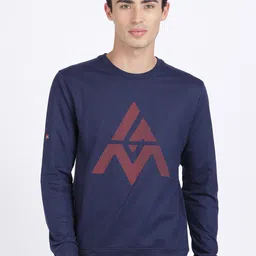 ANTHEM Men Navy Blue Printed Sweatshirt-image-9