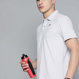 Reebok Men Brand Logo Windsurfer X Polo Collar Training Speedwick T-shirt-image-1