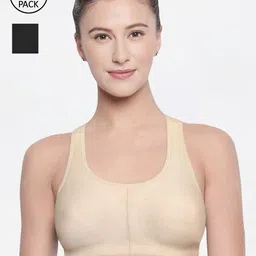 Bodycare  Pack of 2 Assorted Solid Non-Wired Non Padded Sports Bra 1612SB-picture-19