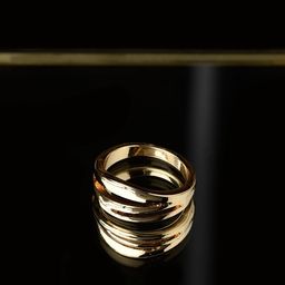 Accessorize London Women14k Gold Plated Chunky Wave Ring-39