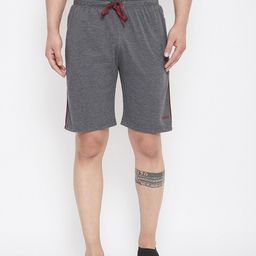 Adobe Men Charcoal Solid Regular Fit Shorts-image-16