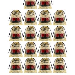 Kuber Industries Set Of 18 Brown & Beige Printed Non Woven Travel Shoe Organizer-28
