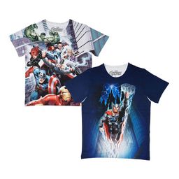 Marvel by Wear Your Mind Boys Pack Of 2 White Printed Round Neck T-shirts-image-108