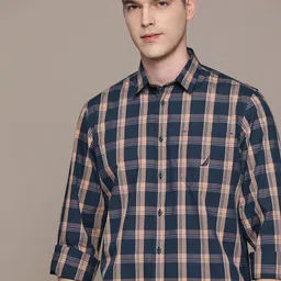 Nautica Pure Cotton Classic Fit Tartan Checked Casual Shirt-picture-9