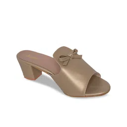 Funku Fashion Women Gold-Toned Solid Heels-image-13